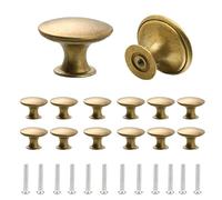 Lot de 12 boutons de placard vintage chic en laiton antique, Rond Boutons d'armoire,Boutons de laiton antique, 30mm Vintage Laiton Poignées Boutons de Meuble de Meuble pour Placards de Cuisine