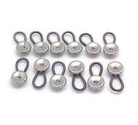 Lot de 12 boutons d'extension de rechange pour col de chemise, élastique, boucle en métal, col pour chemise