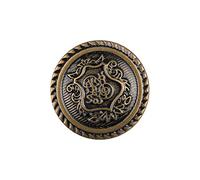 Lot de 12 boutons en métal gravés avec motif bronze antique pour blazer, costume., bronze, 30mm