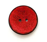 Lot de 12 boutons en noix de coco teints en noix de coco 15, 20, 25, 30, 40, 50 mm, bouton naturel bleu, vert, rouge, jaune, orange, violet (rouge, 30 mm, 6 pièces)