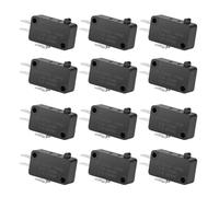 Lot de 12 boutons-poussoirs à action brusque 125 V/250 V 16 A, connecteurs et actionneurs de fin de course noirs for porte de four à micro-ondes