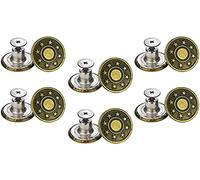 Lot de 12 boutons pression pour jeans 17 mm sans couture - Cuivre - Petite étoile - Poignée pratique