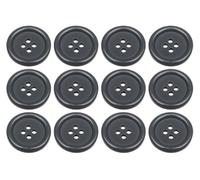 Lot de 12 boutons ronds plats à coudre Gris 20 mm 4 trous 32L 32 Ligne