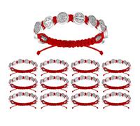 Lot de 12 bracelets bénédictins à breloques faits à la main, longueur réglable, bijoux de bénédiction religieuse, médailles Benoît, taille unique, Comme décrit