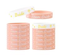 Lot de 12 bracelets de mariée d'équipe, bracelets JGA pour femmes enterrement de vie de jeune fille Bracelets en silicone JGA Accessoires pour femmes