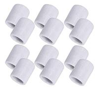 Lot de 12 Bracelets de Sport en Coton pour Homme et Femme, idéal pour Le Tennis, Le Basket-Ball, la Course, la Gym, l'entraînement (Blanc)