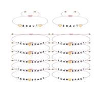 Lot de 12 bracelets JGA pour femme, bracelets Team Bride, accessoires JGA pour enterrement de vie de jeune fille, bracelets de demoiselle d'honneur, décoration pour cadeaux de mariage, bachelorette