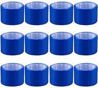 Lot de 12 Brassard Reflechissantes, Clip Haute Visibilité Bras de Cheville Bracelet Fluo Band pour Courir Cyclisme Marche(Bleu Royal)
