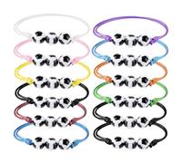 Lot de 12 brassards de Fußball pour enfants, Verstellbares Schnur Fußball, Mehrfarbig Freundschaftsarmband, Fußball Party Bunte Fußballspiel Gewebte Brassard pour Mitgebsel Fussball Geburtstag Jungen