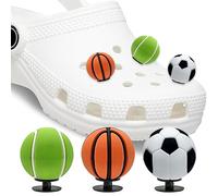 Lot de 12 breloques 3D en forme de boule pour chaussures Crocs, broches pour enfants, sabots, style sport, sandales, accessoires de décoration pour filles, garçons et adultes, L-2, Plastique, Pas de