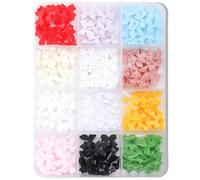 Lot de 12 breloques pour ongles en forme de nœuds 3D pour femmes et filles