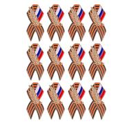 Lot de 12 broches avec drapeau russe patriotique avec bords lisses et fermeture sécurisée pour une utilisation confortable, One Size, Comme décrit