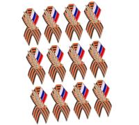 Lot de 12 broches en alliage de zinc avec drapeau de la Fédération de Russie - Parfait pour offrir et pour une collection quotidienne de bijoux patriotiques, One Size, Comme décrit