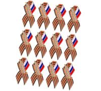 Lot de 12 broches en alliage de zinc avec drapeau de la Fédération de Russie - Parfait pour offrir et pour une collection quotidienne de bijoux patriotiques, One Size, Comme décrit