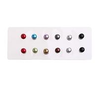 Lot de 12 broches en perles pour femme sans trou, taille unique, Comme décrit