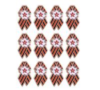 Lot de 12 broches russes en alliage de zinc sur le thème de l'Union soviétique avec ruban et oreilles de blé, One Size, Comme décrit