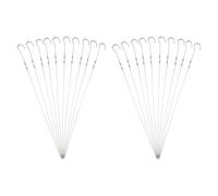Lot de 12 brochettes en acier inoxydable parfaites pour cuire du poulet, du bœuf et des légumes sur le gril