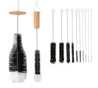 Lot de 12 Brosse Bouteille en Verre, Douce Et sans Rayures, Brosse de Nettoyage pour Biberons, Bouteilles d'eau, Sodastream Bouteille