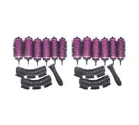 Lot de 12 brosses à cheveux à rouleaux avec poignée détachable et pinces de positionnement, en céramique, pour coiffeur.