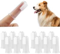 Lot de 12 brosses à dents en silicone souple pour animaux de compagnie, brosse à dents de sécurité alimentaire, kit de brosses dentaires pour chiens et chats