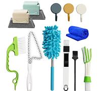 Lot de 12 brosses de nettoyage pour rainures de fenêtre,Outil de nettoyage,Outil de nettoyage professionnel,Nettoyage des fentes de stores,des portes coulissantes,des volets, des rideaux