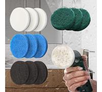 Lot de 12 brosses de rechange 4 en 1 pour Bosch Universal Brush 6033 / embout pour brosse universelle Bosch / tampon en microfibre haute performance, facile à changer pour salle de bain, cuisine