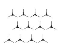 Lot De 12 Brosses Latérales De Rechange For Aspirateur Robot Jonr P20 Pro