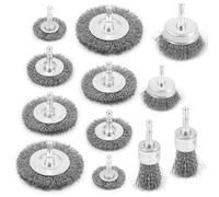 Lot de 12 Brosses Metallique pour Perceuse, Brosse Métallique de 6 Mm, Brosse en Acier pour Enlever La Rouille, La Corrosion, La Peinture, Brosse en Métal, Embout de Ponçage Pour Perceusee