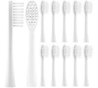 Lot de 12 brossettes de rechange, compatibles avec GUM Sonic Daily, sonique, têtes de brosse à dents électrique, têtes de brosse à dents de rechange, blanches