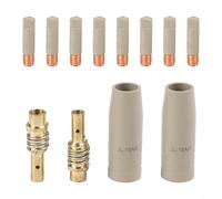 Lot de 12 buses de gaz sans air pour soudure 15AK avec clips électrodes en cuivre de haute pureté pour une meilleure conductivité