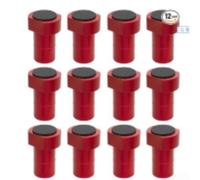 Lot de 12 butées de banc de travail du bois en alliage d'aluminium de 20 mm pour trous d'établi standard, blocs antidérapants à profil bas pour fraisage, coupe et ponçage