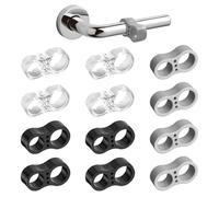 Lot de 12 butoirs de porte - Butées de porte - Haute élasticité - 8 formes - Transparentes - Protection des murs et des meubles - 3 couleurs