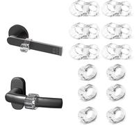 Lot De 12 Butoirs De Porte Transparents - 6 Ronds,6 En Forme De « 8 » - Protection De Poignée De Porte