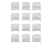 Lot de 12 cache-poteaux de clôture de piscine blancs pour poteaux carrés de 3,8 cm | Trou de clôture de piscine hors sol en polypropylène compatible avec kayak JW Esther Williams | Protections de pont