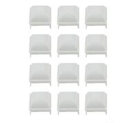 Lot de 12 cache-poteaux de clôture de piscine hors sol carrés blancs de 3,8 cm - manchons en polypropylène pour améliorer la sécurité des poteaux creux