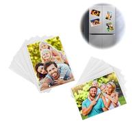 Lot de 12 Cadres à Photos Magnétiques Frigo, Convient aux Photos de 11 * 16CM/14.3 * 19CM, Pochette Aimantée Transparente Cadre Photo Magnétique Frigo, pour Réfrigérateur Casier Armoire de Bureau