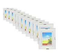 Lot de 12 cadres photos à clipser, dimensions 15 x 20 cm, avec pinces, idéal pour la maison ou le travail, cadre en plastique avec pinces, 15 x 20 cm