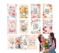 Lot de 12 cartes postales de vœux pour la fête des mères - Cartes d'invitation pour la fête des mères - Cartes en papier pour montrer l'appréciation et la gratitude pour grand-mère, belle-mère, maman