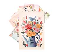Lot de 12 cartes postales « Happy Mother's Day » - Cartes postales de vœux inscriptibles pour mère | Cartes souvenirs en papier pour salon, bibliothèque, décoration de chevet