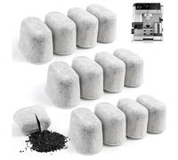 Lot de 12 Cartouches de Filtre à Eau,Charbon Actif Filtre à Eau pour Machine à Café Compatible avec Ninja Luxe Cuisinart les Machines, Filtre à Forte Adsorption à Expresso