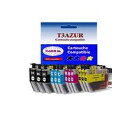 Lot de 12 Cartouches d'encre compatibles Brother LC3213XL pour Brother MFC J890DW - (Noir et Couleur)