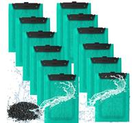 Lot de 12 cartouches filtrantes en carbone pour Tetra EasyCrystal C250/300, tampons filtrants de rechange avec charbon actif et zéolite, filtres de rechange pour aquarium pour filtres rapides et