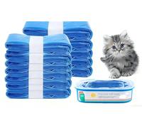 Lot de 12 cassettes de recharge pour litière pour chat Litter Genie Standard, Plus, Style, sacs poubelles, contrôle des odeurs pour litière pour chat, 12 sacs à couches, seau à couches (avec une boîte
