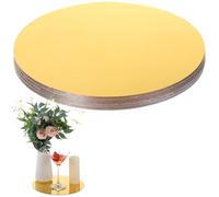 Lot de 12 centres de table ronds avec plateaux miroir en acrylique doré de 24,9 cm, assiettes à bougies circulaires pour mariages, douches, anniversaires et célébrations uniques