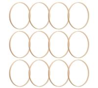 Lot de 12 cerceaux en bambou de 15 cm, anneaux attrape-rêves, cerceaux floraux en macramé pour couronne mariage, décoration murale, artisanat