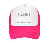 Lot de 12 chapeaux de camionneur en mousse de polyester à 5 panneaux en maille haute, Rouge, Taille unique