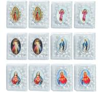 Lot De 12 Chapelets Catholiques En Perles De Bois, Colliers De Prière, Chapelet Religieux Avec Croix De Jésus, Cadeaux Catholiques, Chapelets Saints En Gros Avec Coffrets Cadeaux Pour Hommes Femmes