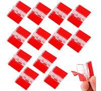 Lot de 12 charnières en acrylique transparent - Petites charnières de piano - En plastique transparent - Pour armoire, tiroir, meubles, bricolage - 35 x 25 mm