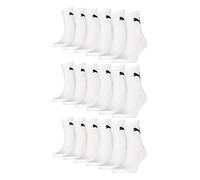 Lot de 12 chaussettes de sport Puma - Courtes - Avec semelle, Mixte, White, 39-42