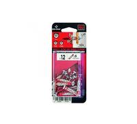 Lot de 12 chevilles et vis couleur, Diam.6 mm x L.37 mm